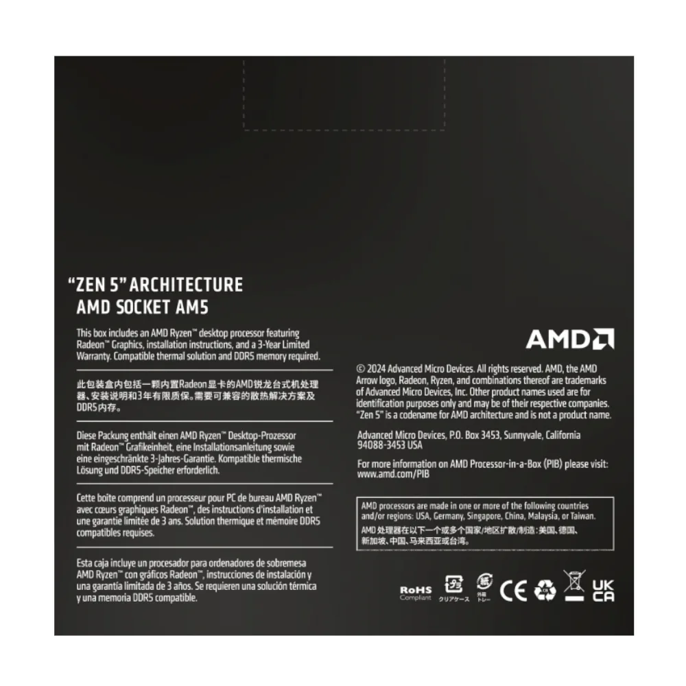 AMD RYZEN 5 9600X 6-Core 3.9GHz AM5 CPU