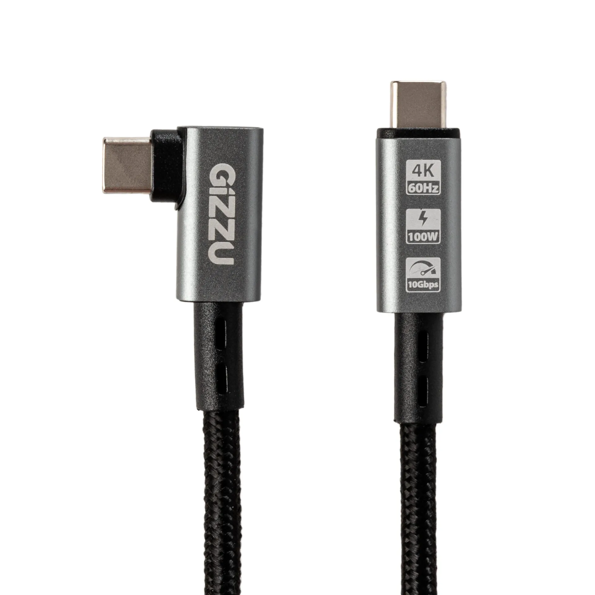 Gizzu 100W 10Gbps Type-C Angled 1m Cable