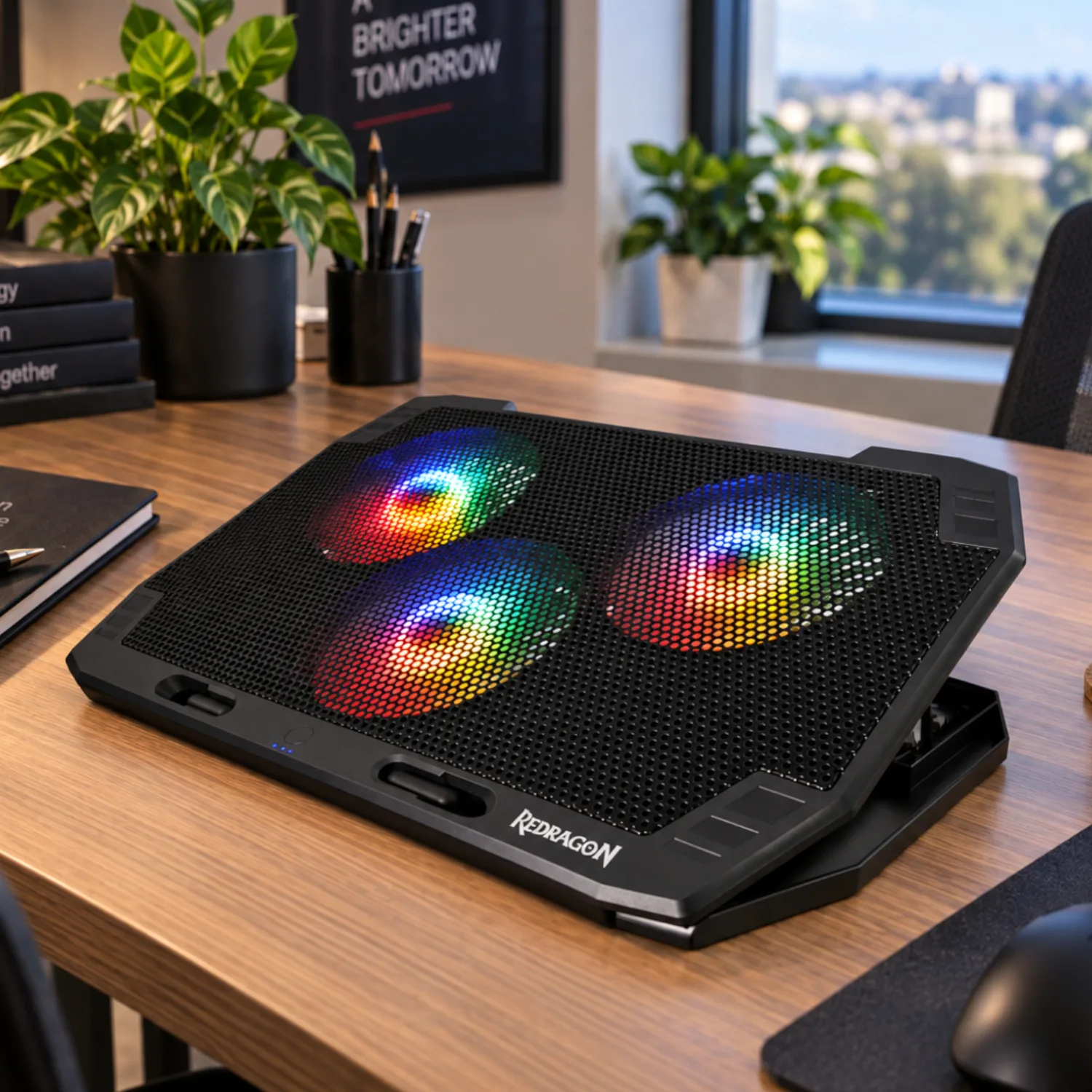REDRAGON Dual USB 3 Fan RGB Gaming Notebook Stand