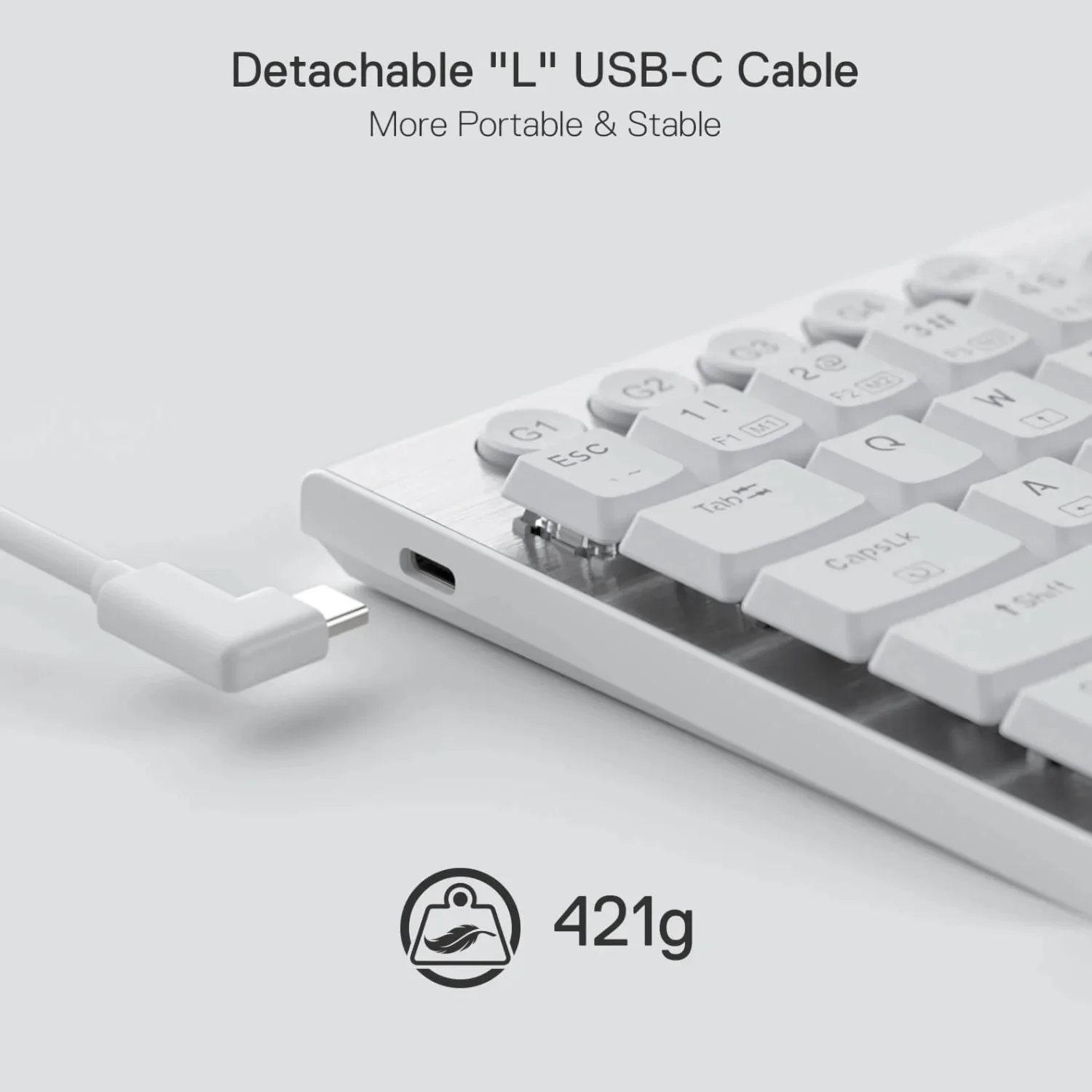 Redragon K632 HORUS Mini 60% RGB Wired Gaming Keyboard – White