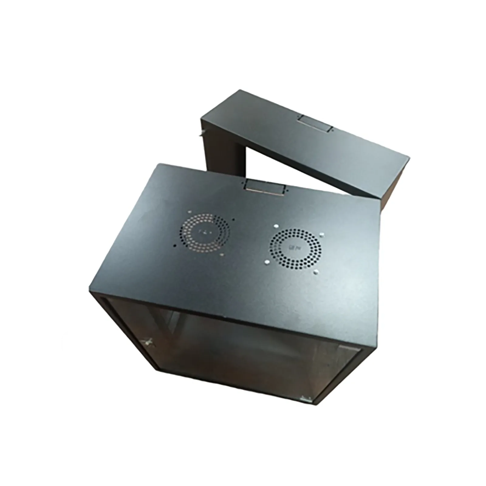 Zone Lite 15U 400+200mm Swing Frame Black Wall Mount Cabinet