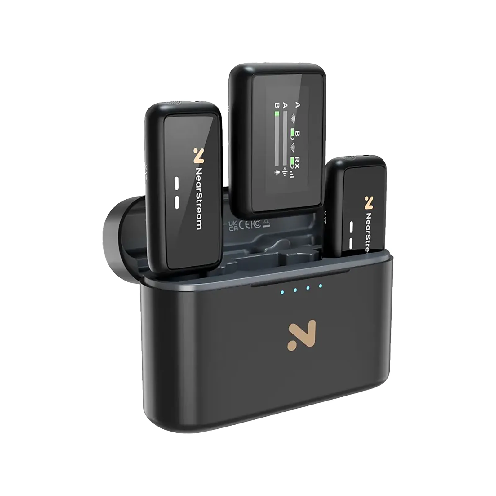 NearStream AWM20T AI Noise-Canceling Premium Lavalier Dual Wireless Microphones