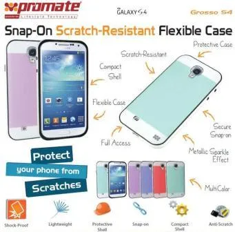 Promate Pink Grosso S4 Snap On Resistant Flexible