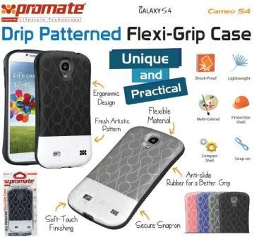 Promate Blue Cameo Drip Patterned FlexiGrip Snap