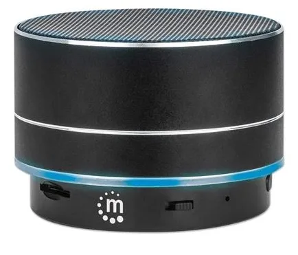 Manhattan Black Metallic LED Bluetooth Speaker