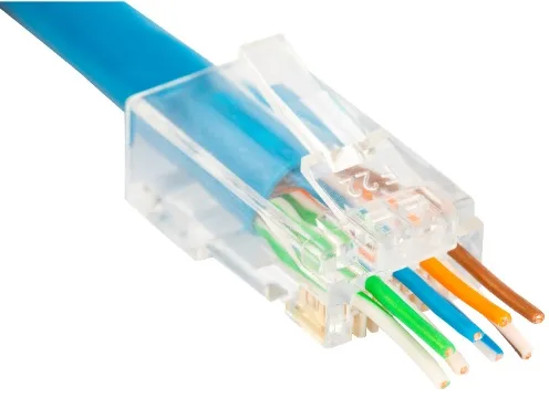 Ellies Cat6 UTP RJ45 Modular Snap Plugs 50 Pack