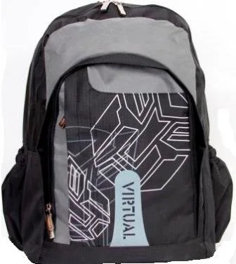 Macaroni Black and Grey Scolaro Student Backpack