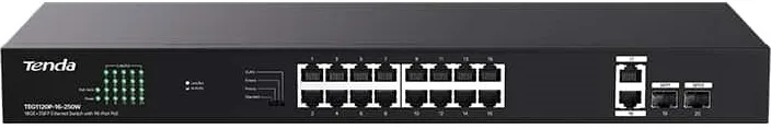 Tenda 16 PoE Plus 2SFP Port Ethernet Switch